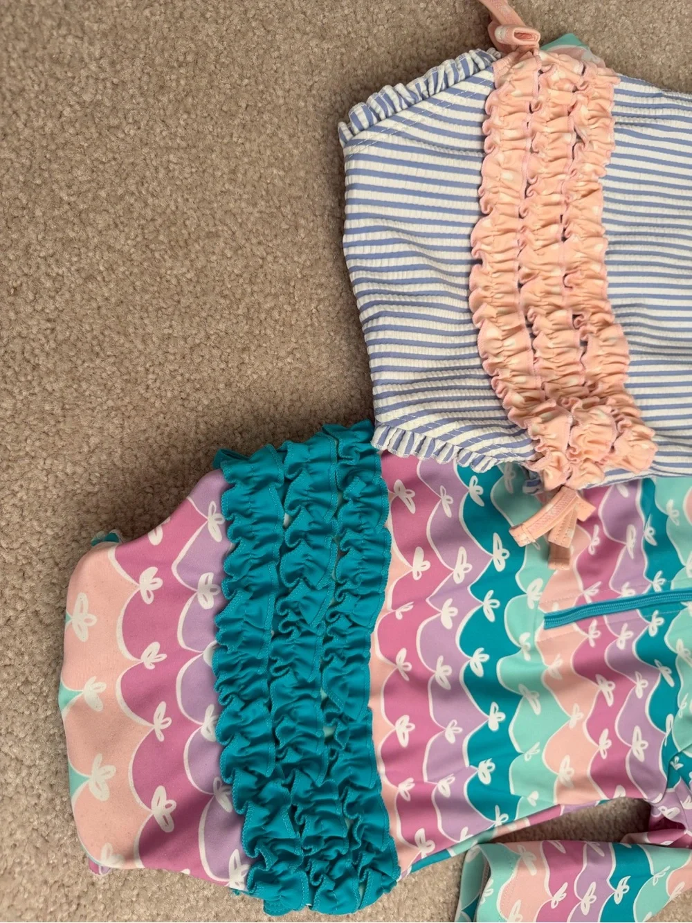 Ruffle Butts Girls' One Piece Swim Suit bundle